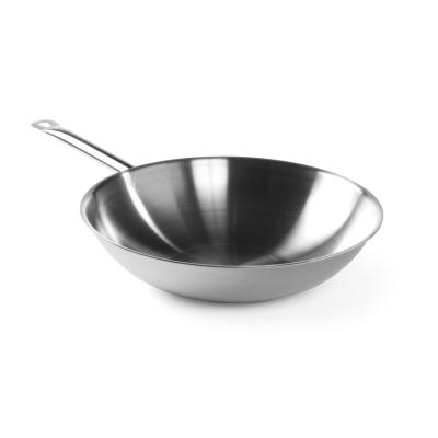 Třívrstvá pánev wok bez poklice, HENDI, ⌀360x(H)100mm | 839003